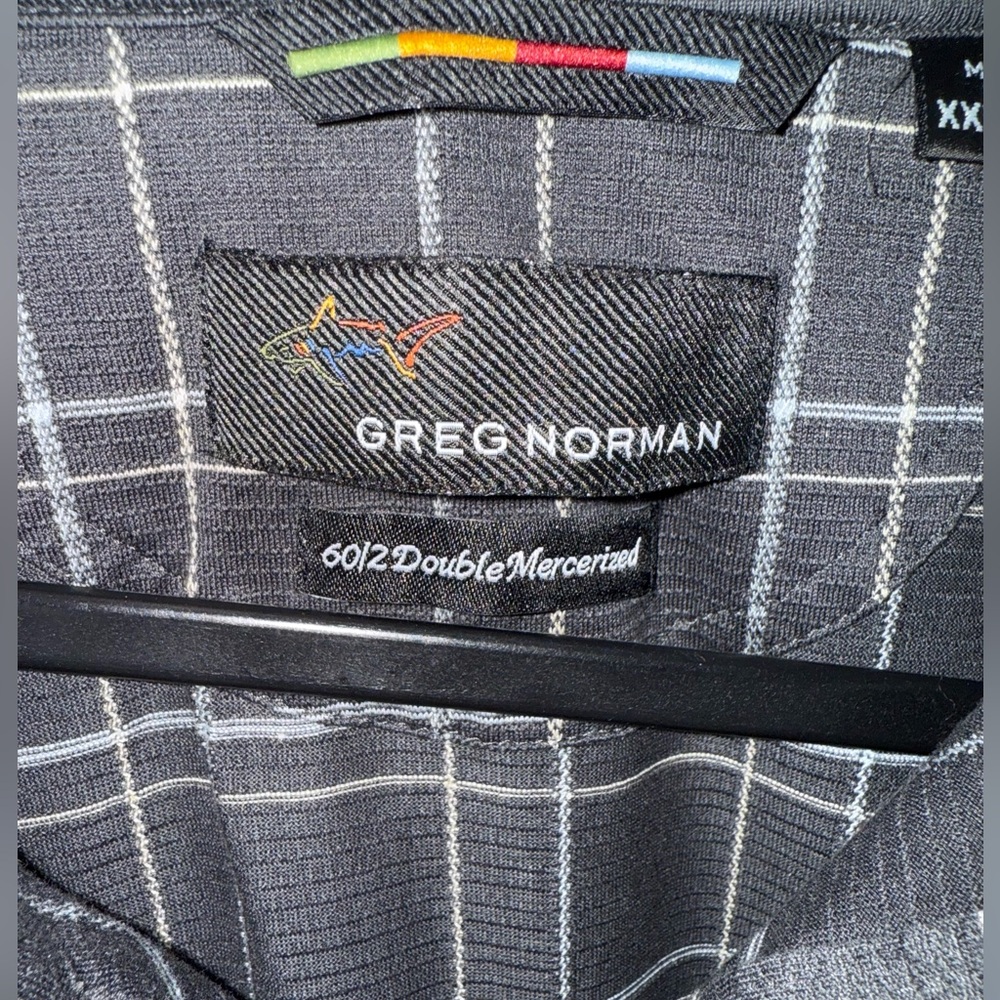Greg Norman Golf Shirt Mens XXL Polo 6012 Double Mercerized Short Sleeve Gray - Picture 5 of 8
